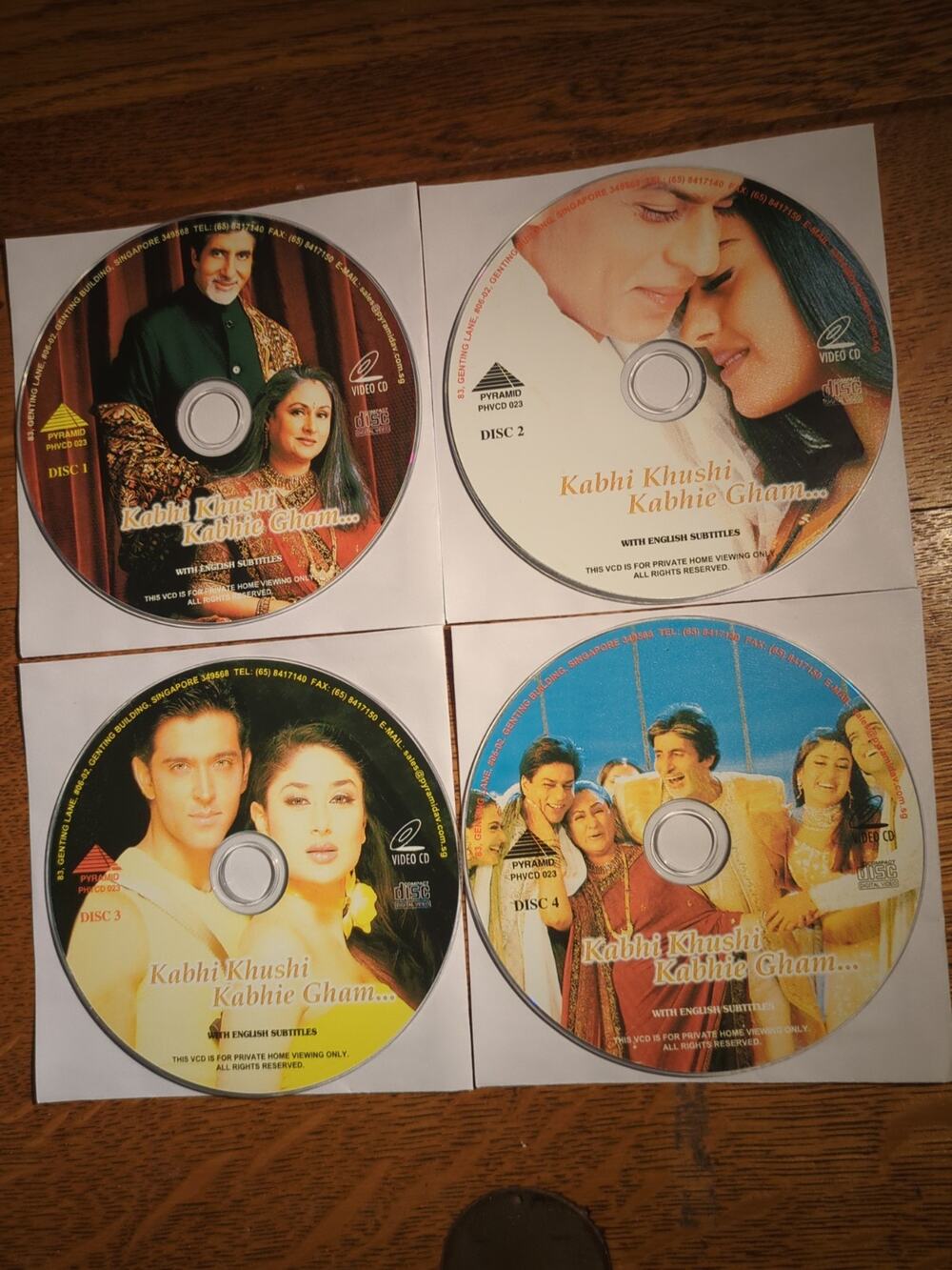 Vintage 2003 Kabhi Khushi Kabhie Gham Video CD Bollywood Movie VCD Discs Only